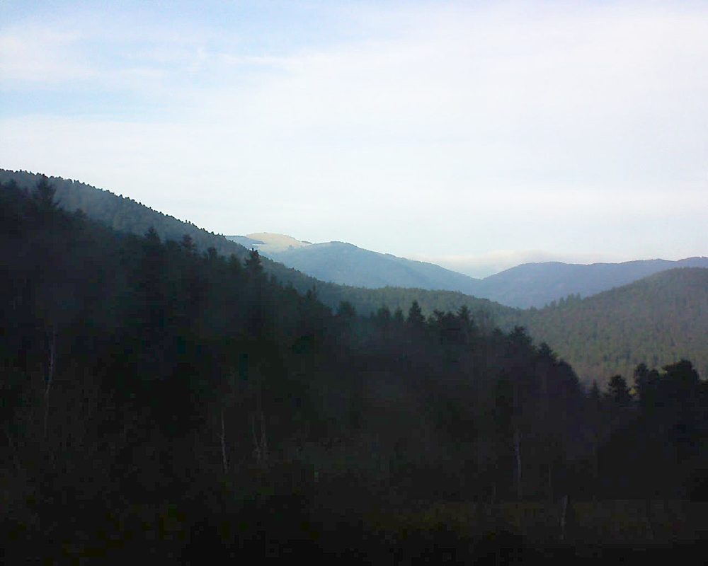 Le petit ballon vu depuis le Domaine Langmatt à Murbach le 08.01.2018 à 15:00 Le petit ballon (Alsace, Vosges) le 08.01.2018 à 15:00