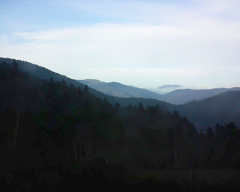 Le petit ballon vu depuis le Domaine Langmatt à Murbach le 08.01.2018 à 15:15 Le petit ballon (Alsace, Vosges) le 08.01.2018 à 15:15