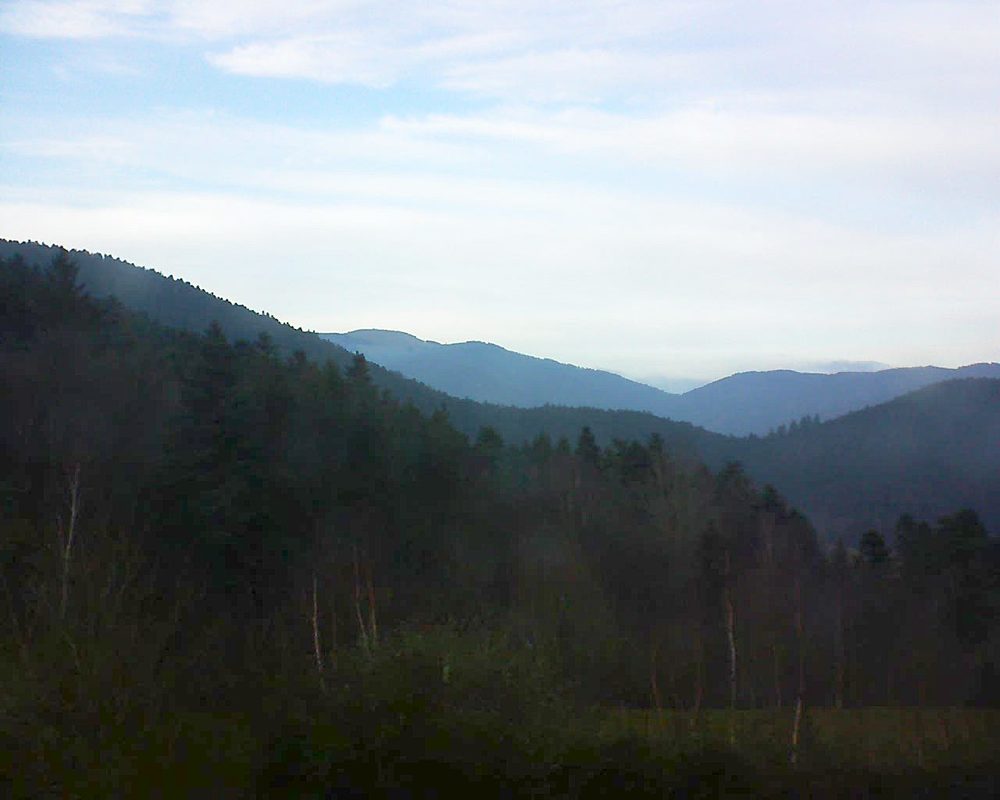 Le petit ballon vu depuis le Domaine Langmatt à Murbach le 08.01.2018 à 15:45 Le petit ballon (Alsace, Vosges) le 08.01.2018 à 15:45