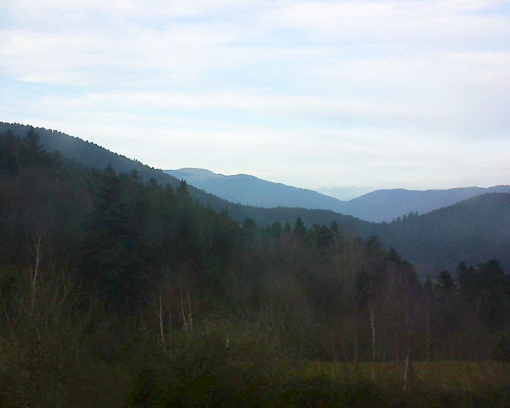 Le petit ballon vu depuis le Domaine Langmatt à Murbach le 08.01.2018 à 16:00 Le petit ballon (Alsace, Vosges) le 08.01.2018 à 16:00