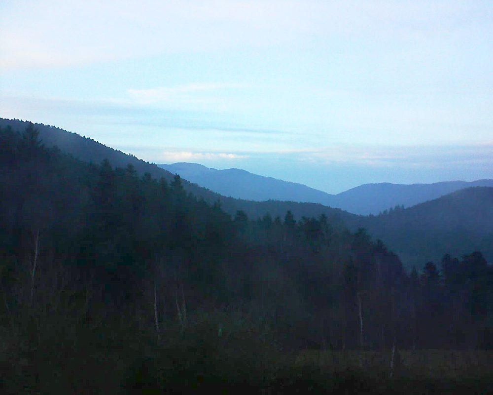 Le petit ballon vu depuis le Domaine Langmatt à Murbach le 08.01.2018 à 16:45 Le petit ballon (Alsace, Vosges) le 08.01.2018 à 16:45