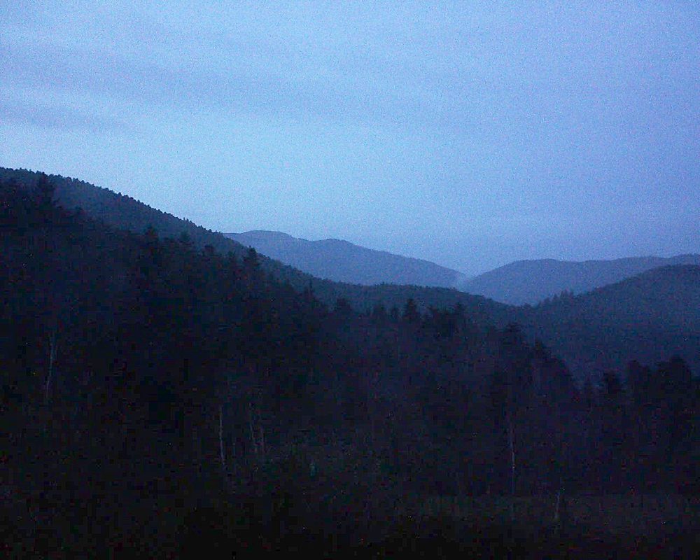 Le petit ballon vu depuis le Domaine Langmatt à Murbach le 08.01.2018 à 17:15 Le petit ballon (Alsace, Vosges) le 08.01.2018 à 17:15