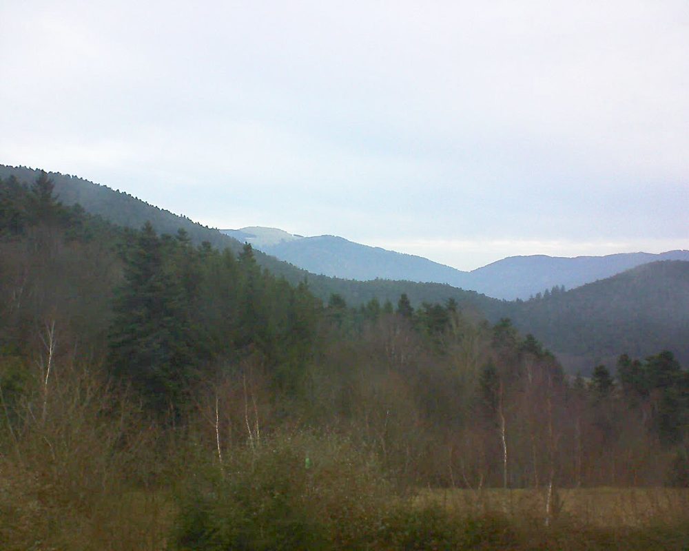 Le petit ballon vu depuis le Domaine Langmatt à Murbach le 09.01.2018 à 09:15 Le petit ballon (Alsace, Vosges) le 09.01.2018 à 09:15
