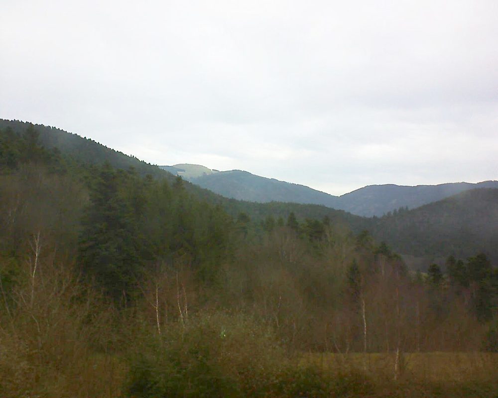 Le petit ballon vu depuis le Domaine Langmatt à Murbach le 09.01.2018 à 11:15 Le petit ballon (Alsace, Vosges) le 09.01.2018 à 11:15