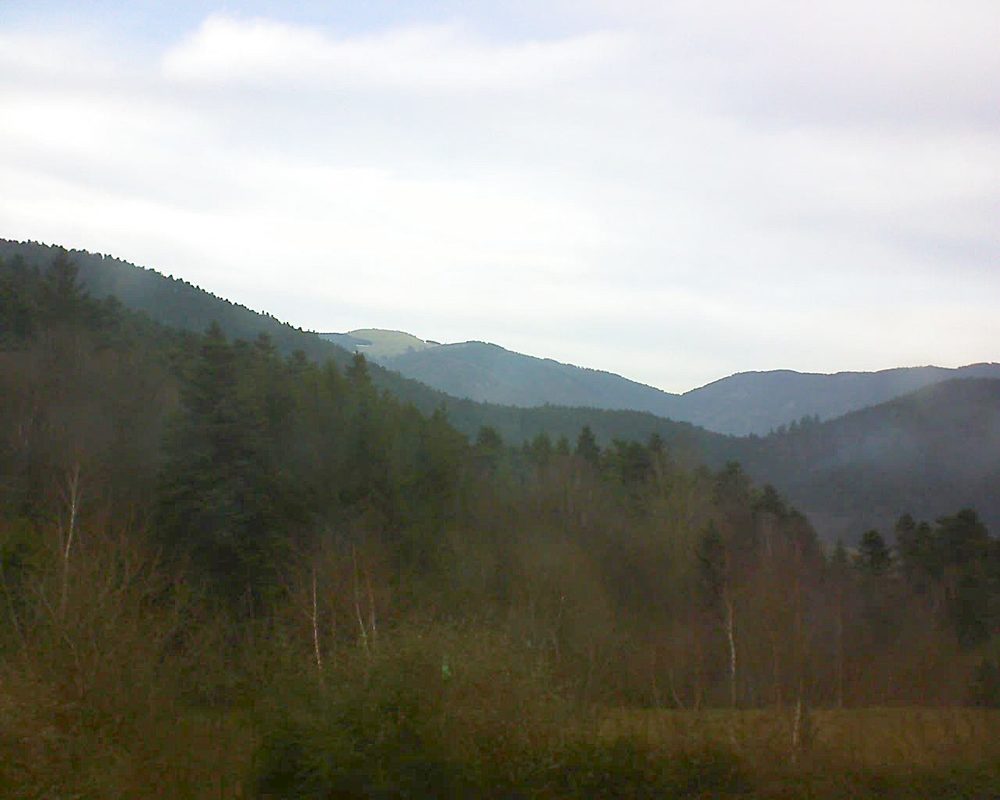 Le petit ballon vu depuis le Domaine Langmatt à Murbach le 09.01.2018 à 13:15 Le petit ballon (Alsace, Vosges) le 09.01.2018 à 13:15