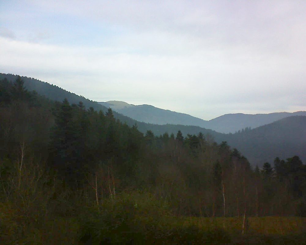 Le petit ballon vu depuis le Domaine Langmatt à Murbach le 09.01.2018 à 14:00 Le petit ballon (Alsace, Vosges) le 09.01.2018 à 14:00