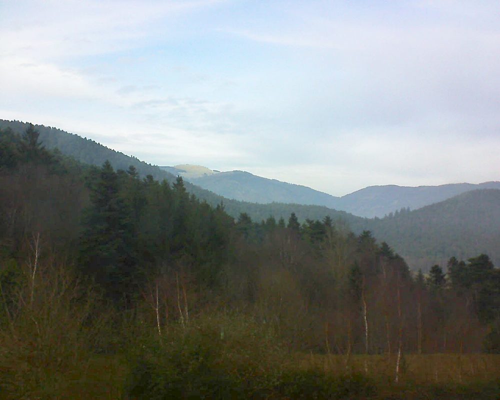 Le petit ballon vu depuis le Domaine Langmatt à Murbach le 09.01.2018 à 14:30 Le petit ballon (Alsace, Vosges) le 09.01.2018 à 14:30