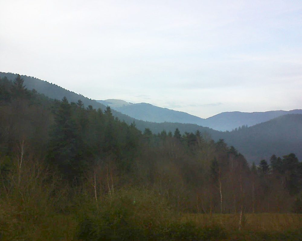 Le petit ballon vu depuis le Domaine Langmatt à Murbach le 09.01.2018 à 15:00 Le petit ballon (Alsace, Vosges) le 09.01.2018 à 15:00