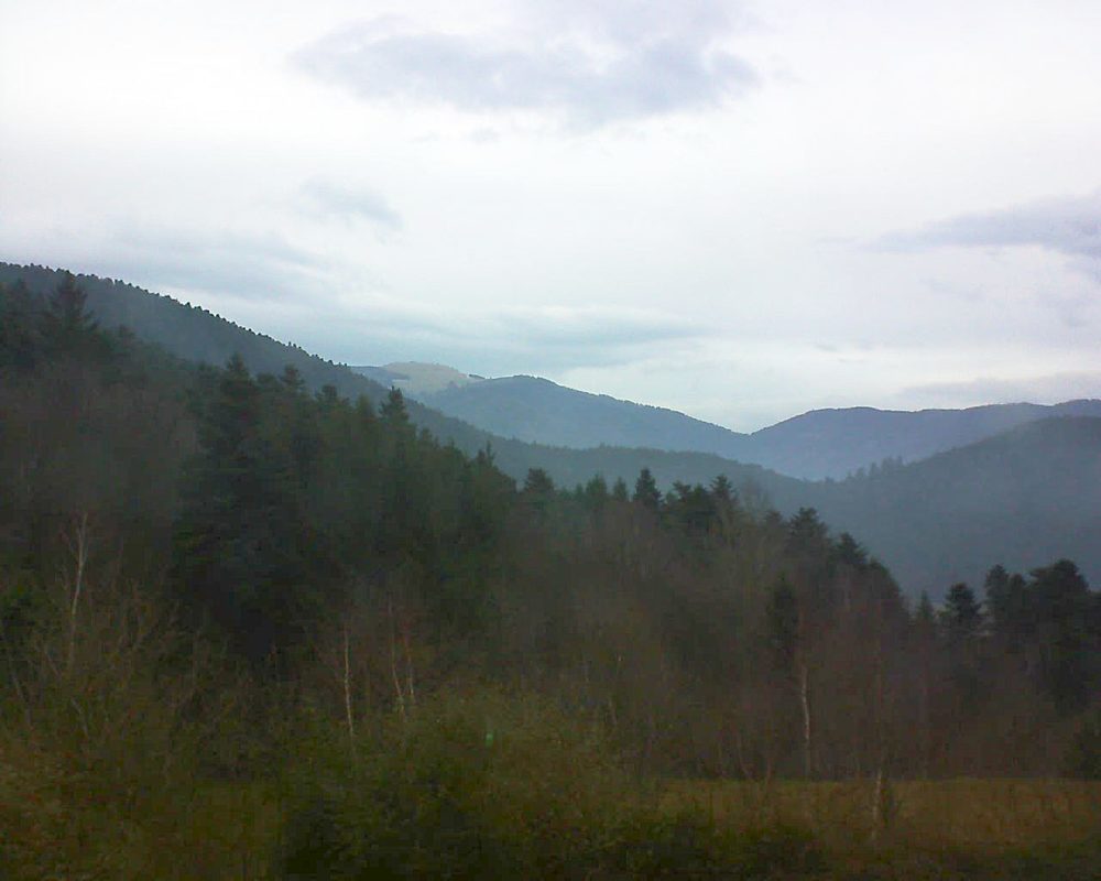 Le petit ballon vu depuis le Domaine Langmatt à Murbach le 09.01.2018 à 15:30 Le petit ballon (Alsace, Vosges) le 09.01.2018 à 15:30