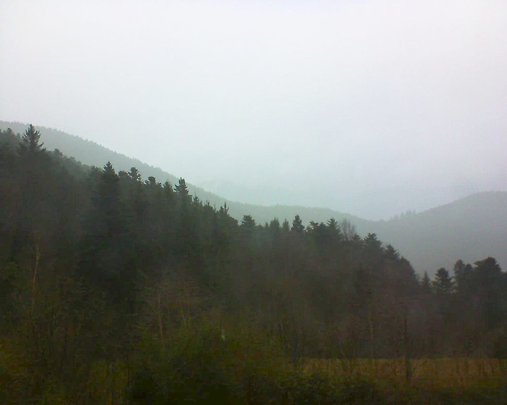 Le petit ballon vu depuis le Domaine Langmatt à Murbach le 10.01.2018 à 15:15 Le petit ballon (Alsace, Vosges) le 10.01.2018 à 15:15