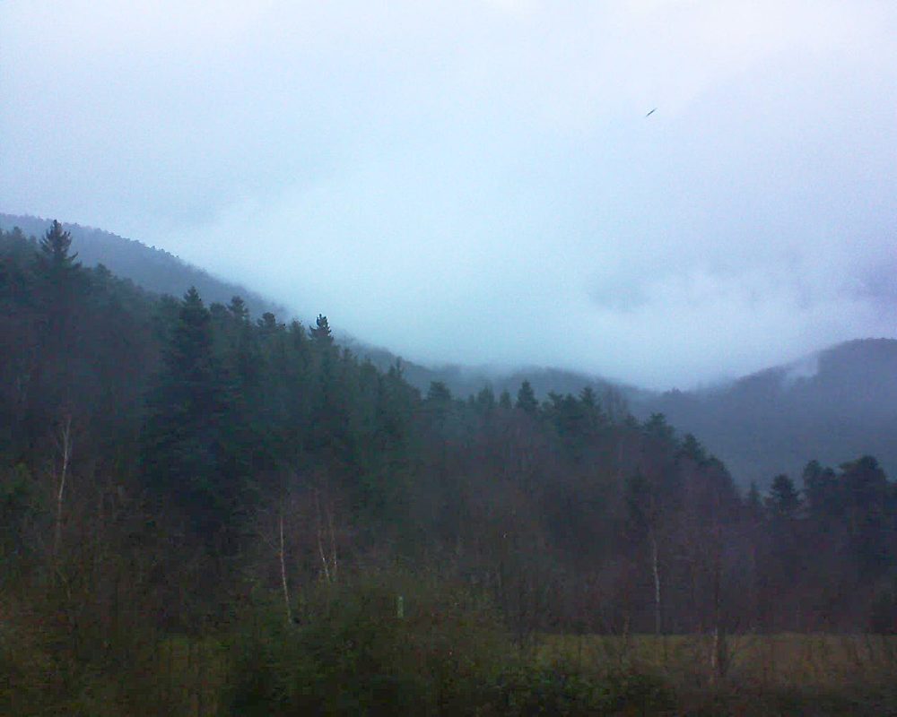 Le petit ballon vu depuis le Domaine Langmatt à Murbach le 10.01.2018 à 16:30 Le petit ballon (Alsace, Vosges) le 10.01.2018 à 16:30