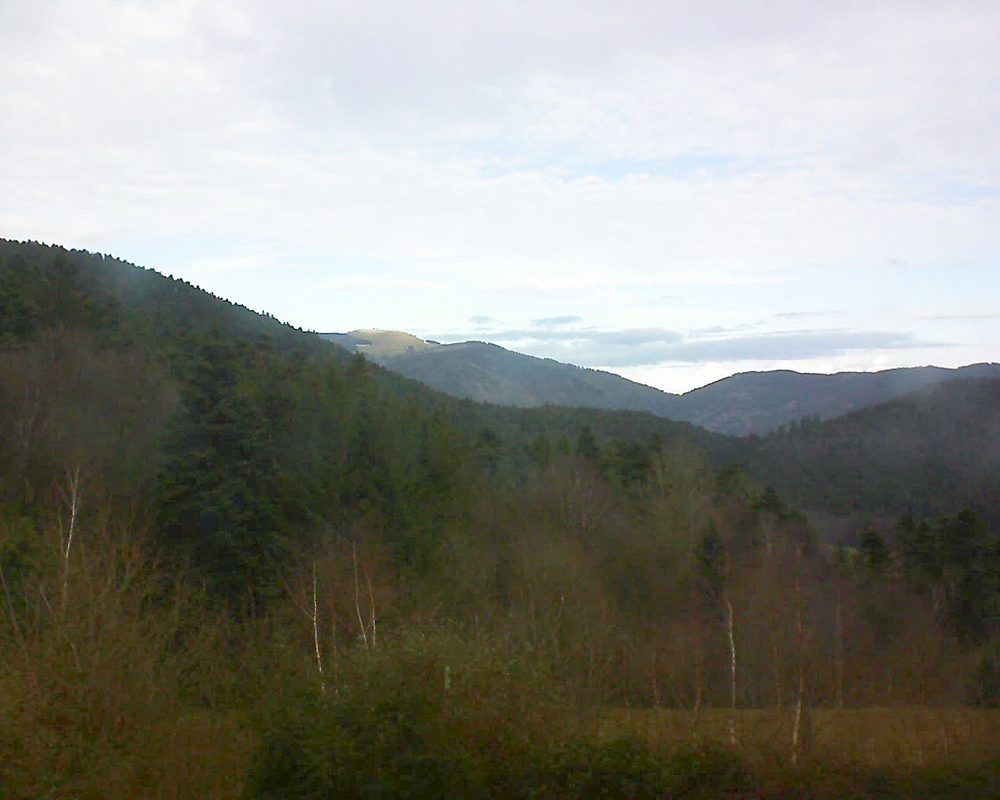 Le petit ballon vu depuis le Domaine Langmatt à Murbach le 11.01.2018 à 11:15 Le petit ballon (Alsace, Vosges) le 11.01.2018 à 11:15