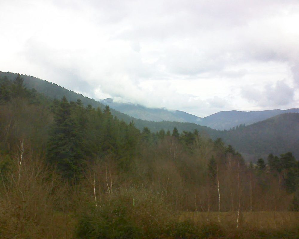 Le petit ballon vu depuis le Domaine Langmatt à Murbach le 11.01.2018 à 13:00 Le petit ballon (Alsace, Vosges) le 11.01.2018 à 13:00