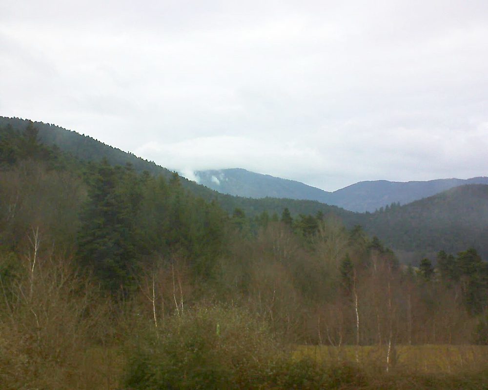 Le petit ballon vu depuis le Domaine Langmatt à Murbach le 11.01.2018 à 15:15 Le petit ballon (Alsace, Vosges) le 11.01.2018 à 15:15