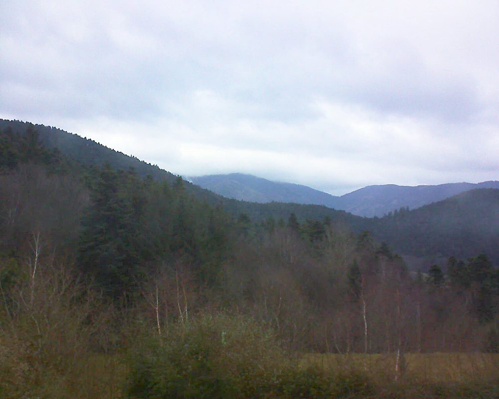 Le petit ballon vu depuis le Domaine Langmatt à Murbach le 11.01.2018 à 16:00 Le petit ballon (Alsace, Vosges) le 11.01.2018 à 16:00