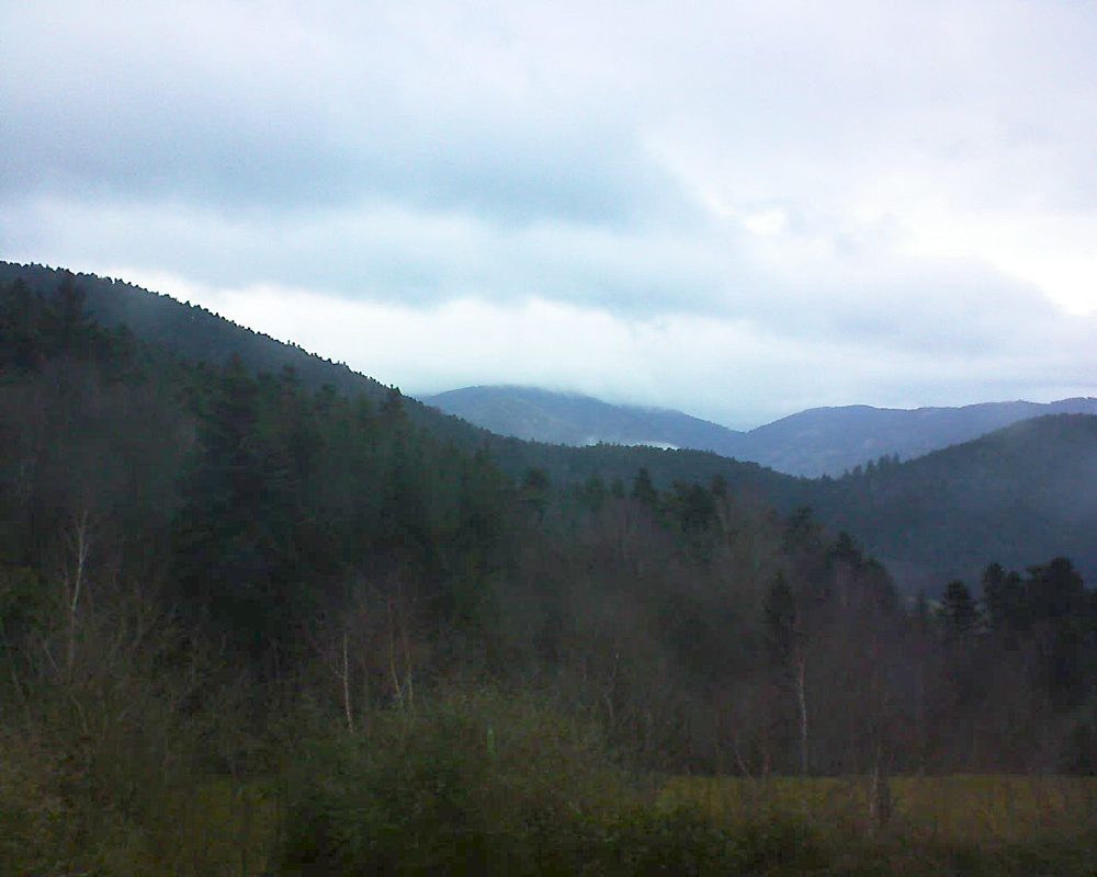 Le petit ballon vu depuis le Domaine Langmatt à Murbach le 11.01.2018 à 16:15 Le petit ballon (Alsace, Vosges) le 11.01.2018 à 16:15