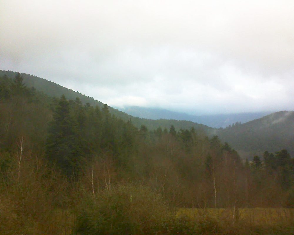 Le petit ballon vu depuis le Domaine Langmatt à Murbach le 12.01.2018 à 09:00 Le petit ballon (Alsace, Vosges) le 12.01.2018 à 09:00