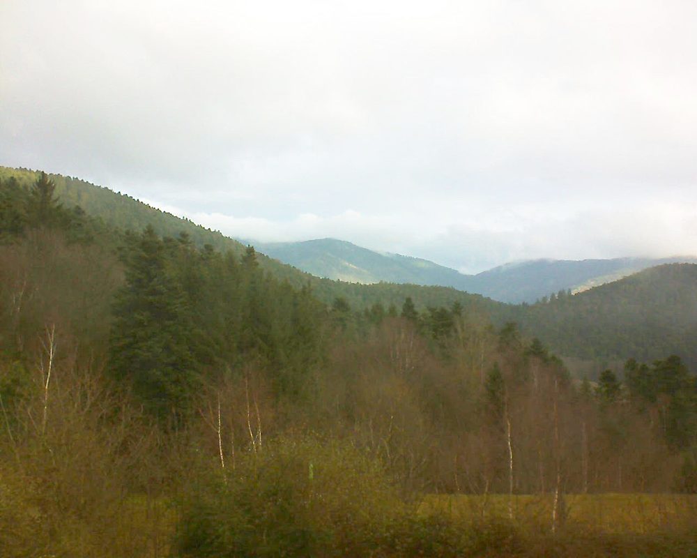 Le petit ballon vu depuis le Domaine Langmatt à Murbach le 12.01.2018 à 09:30 Le petit ballon (Alsace, Vosges) le 12.01.2018 à 09:30