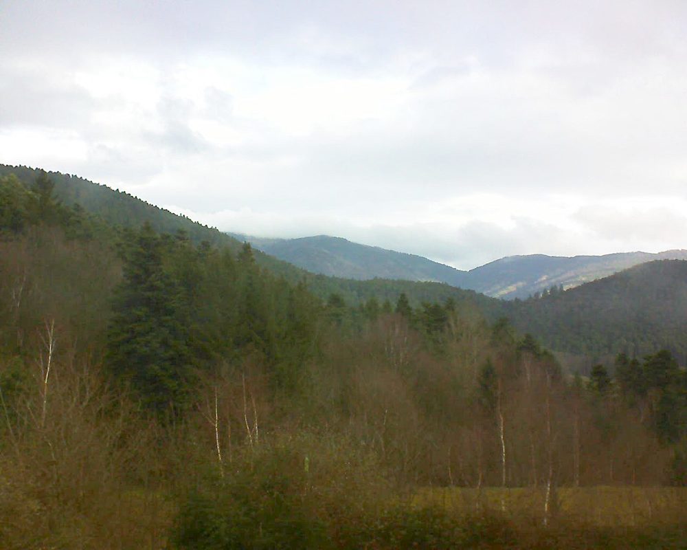 Le petit ballon vu depuis le Domaine Langmatt à Murbach le 12.01.2018 à 10:00 Le petit ballon (Alsace, Vosges) le 12.01.2018 à 10:00
