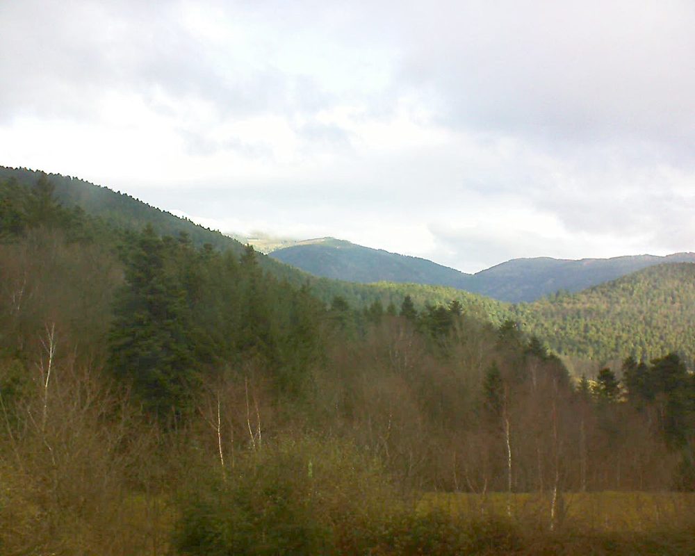 Le petit ballon vu depuis le Domaine Langmatt à Murbach le 12.01.2018 à 10:30 Le petit ballon (Alsace, Vosges) le 12.01.2018 à 10:30