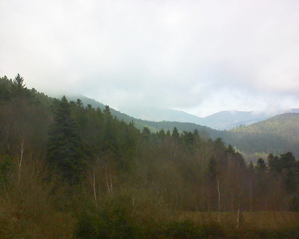 Le petit ballon vu depuis le Domaine Langmatt à Murbach le 12.01.2018 à 12:15 Le petit ballon (Alsace, Vosges) le 12.01.2018 à 12:15