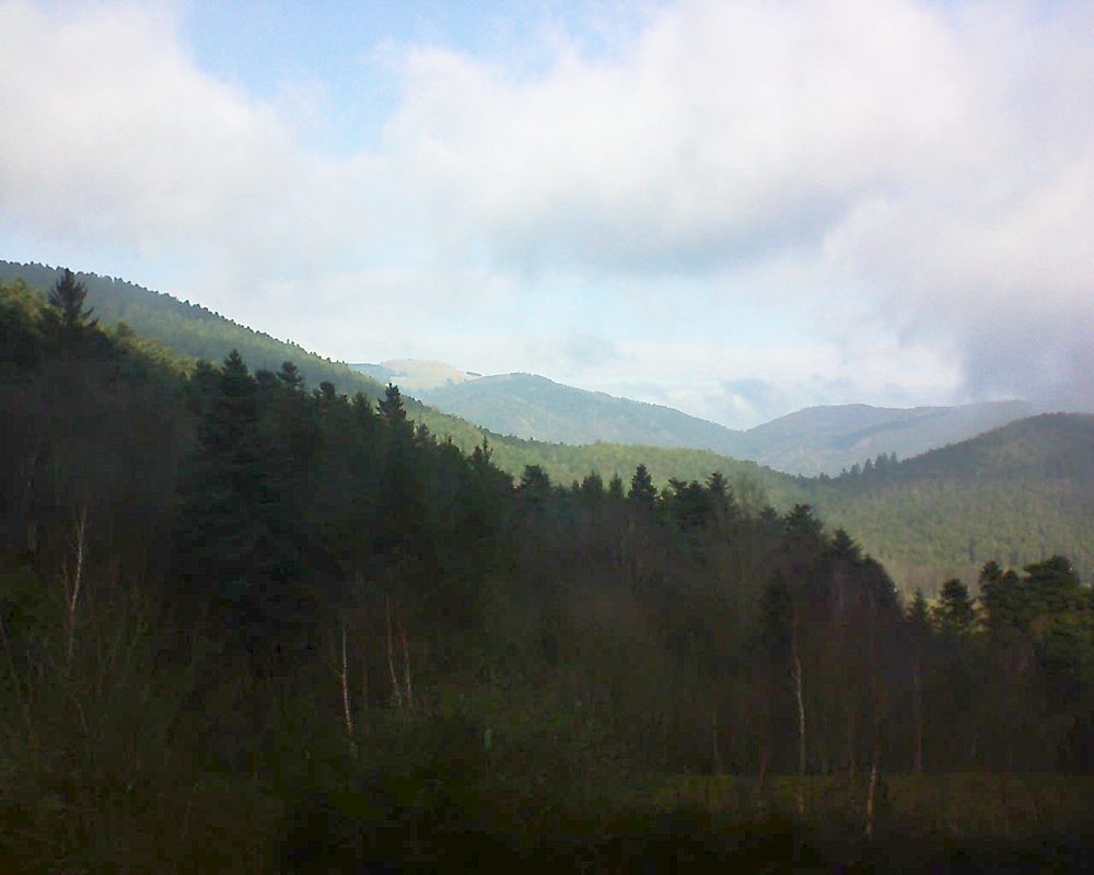Le petit ballon vu depuis le Domaine Langmatt à Murbach le 12.01.2018 à 12:45 Le petit ballon (Alsace, Vosges) le 12.01.2018 à 12:45