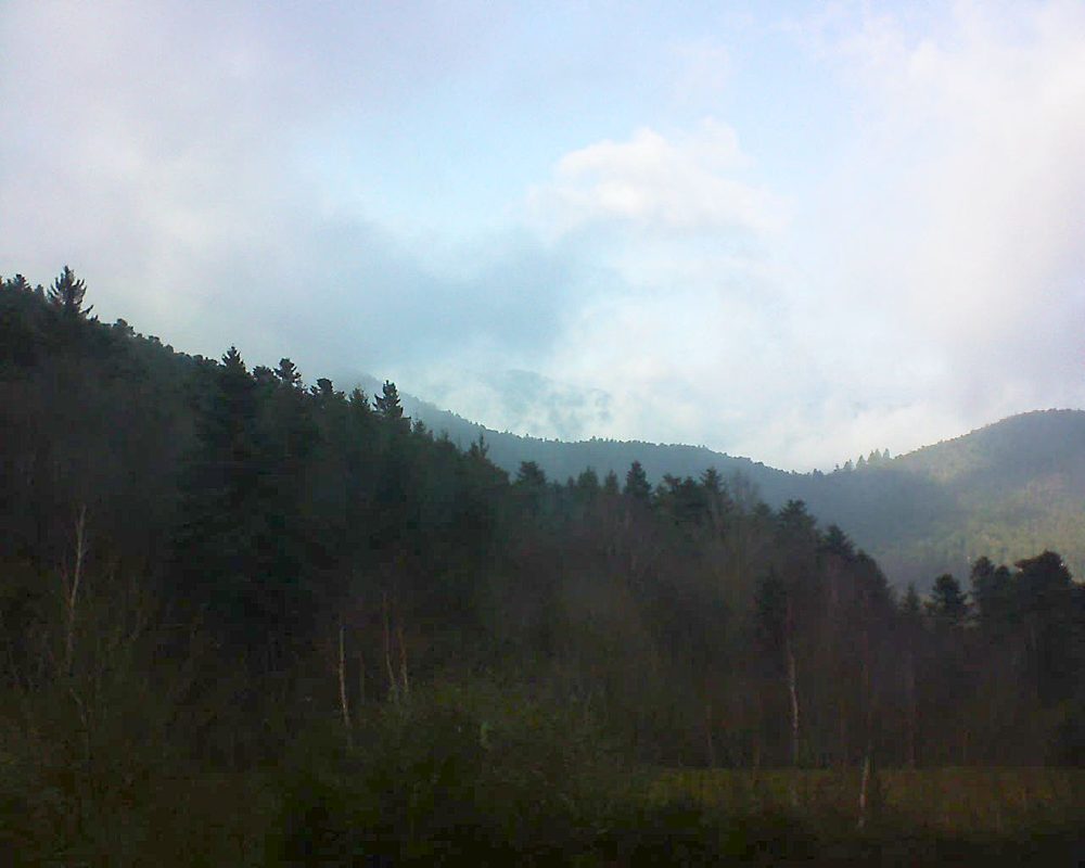 Le petit ballon vu depuis le Domaine Langmatt à Murbach le 12.01.2018 à 14:15 Le petit ballon (Alsace, Vosges) le 12.01.2018 à 14:15