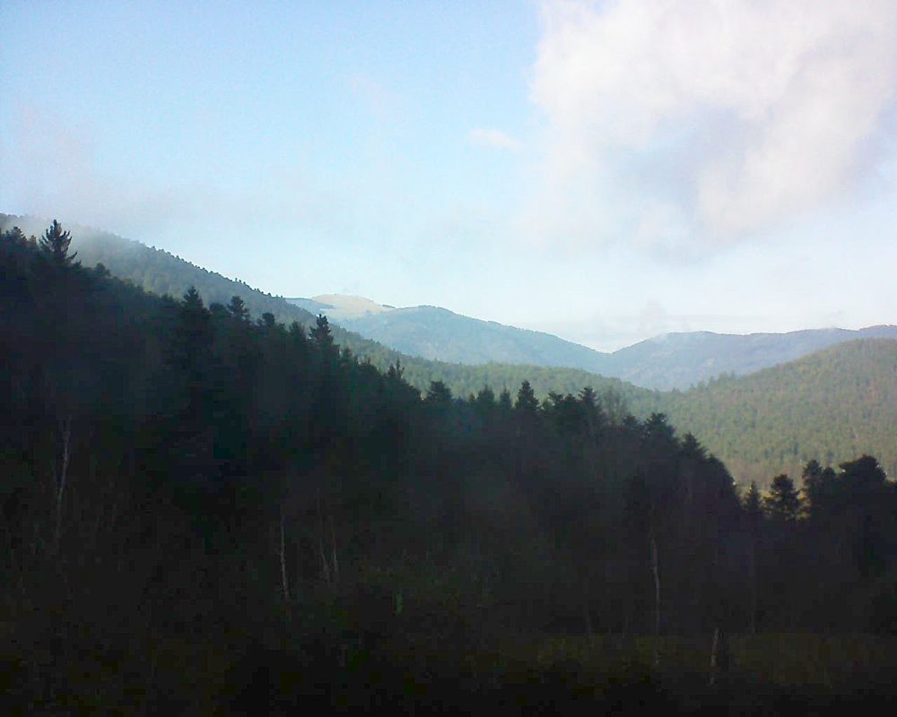 Le petit ballon vu depuis le Domaine Langmatt à Murbach le 12.01.2018 à 14:45 Le petit ballon (Alsace, Vosges) le 12.01.2018 à 14:45