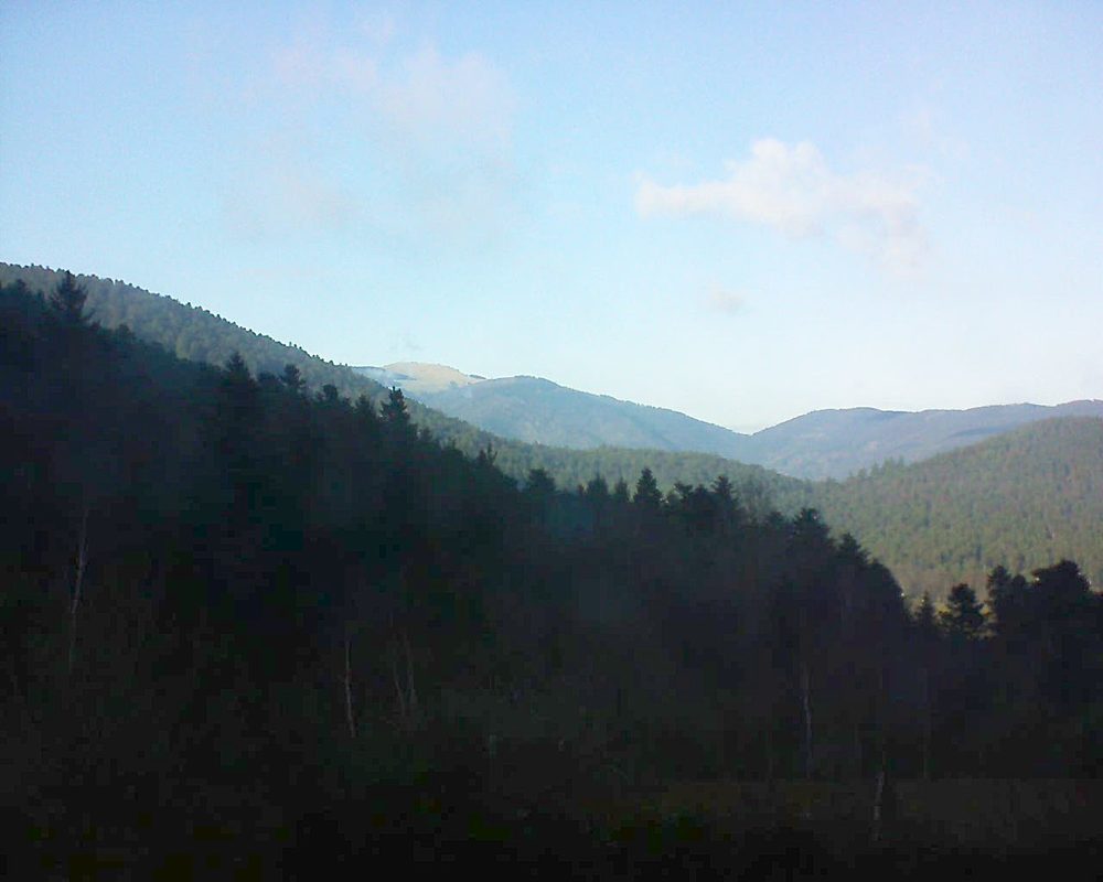 Le petit ballon vu depuis le Domaine Langmatt à Murbach le 12.01.2018 à 15:00 Le petit ballon (Alsace, Vosges) le 12.01.2018 à 15:00