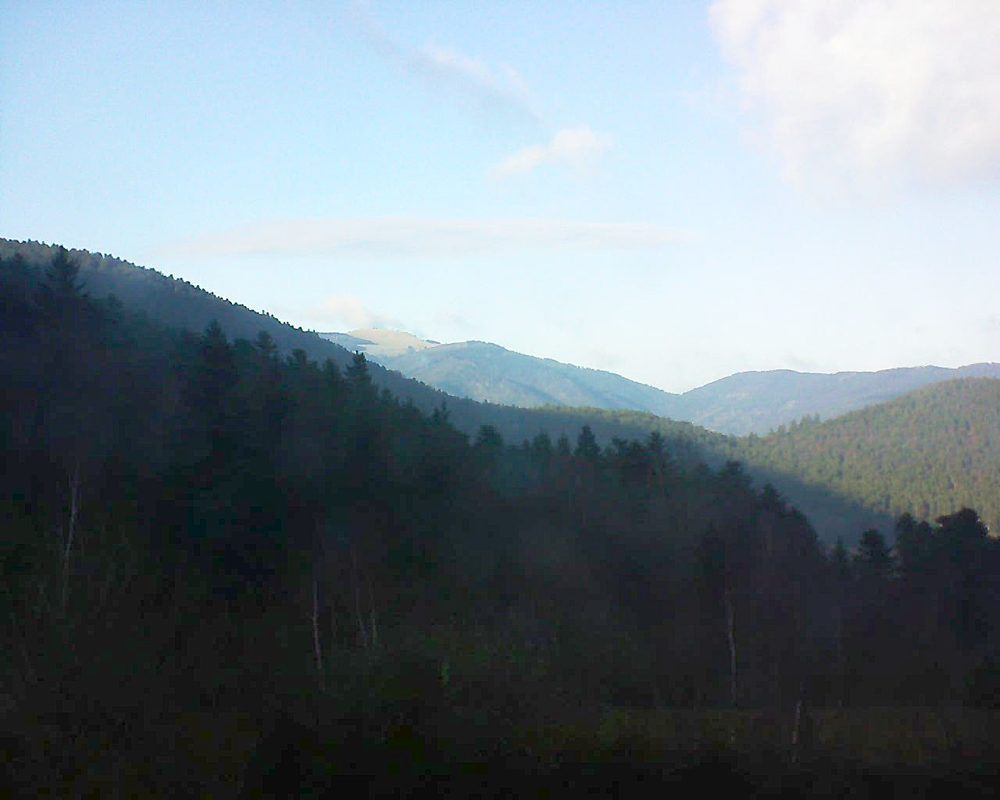 Le petit ballon vu depuis le Domaine Langmatt à Murbach le 12.01.2018 à 15:15 Le petit ballon (Alsace, Vosges) le 12.01.2018 à 15:15