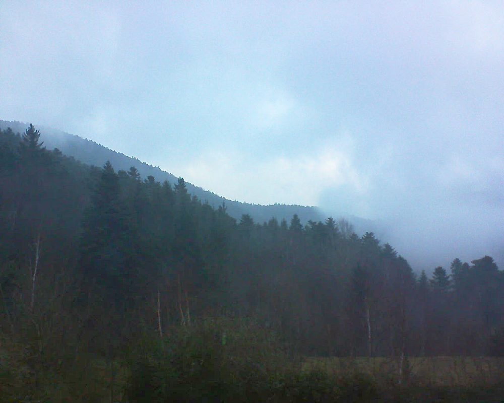 Le petit ballon vu depuis le Domaine Langmatt à Murbach le 12.01.2018 à 16:30 Le petit ballon (Alsace, Vosges) le 12.01.2018 à 16:30