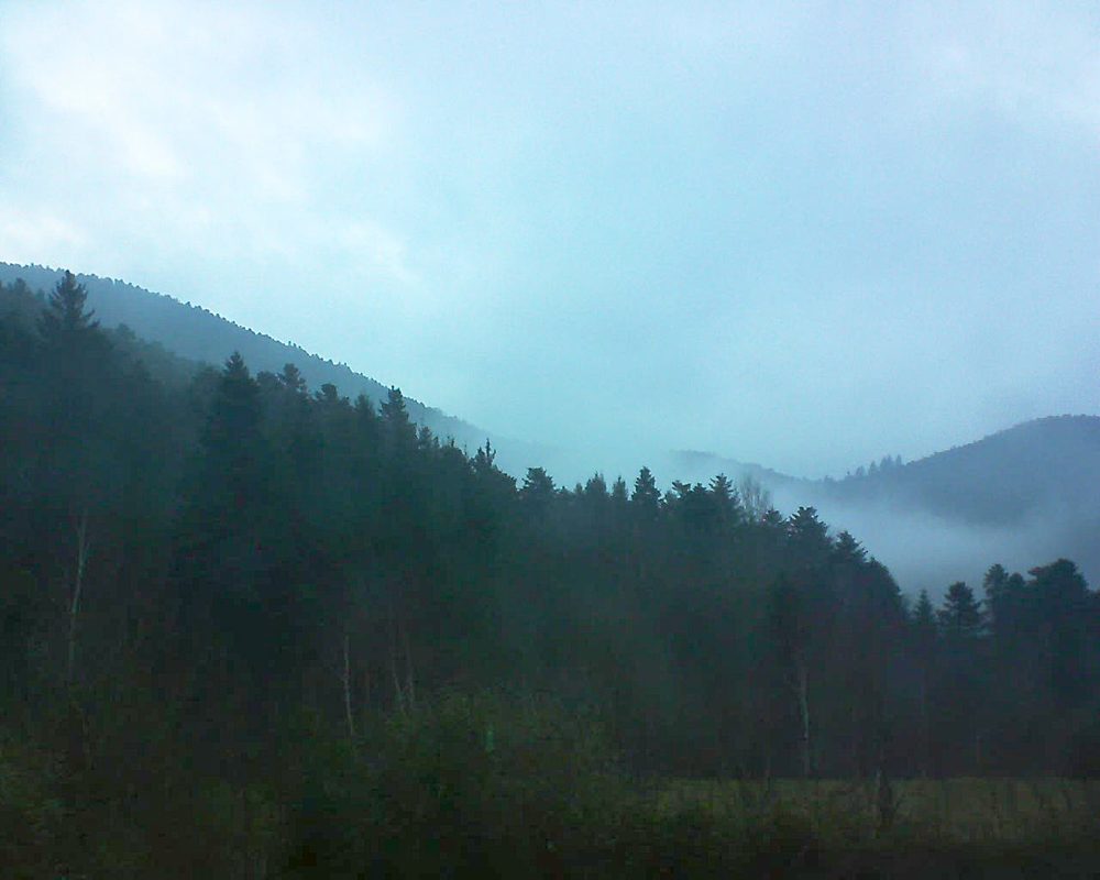 Le petit ballon vu depuis le Domaine Langmatt à Murbach le 12.01.2018 à 16:45 Le petit ballon (Alsace, Vosges) le 12.01.2018 à 16:45