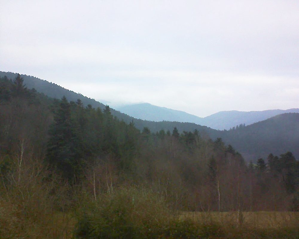 Le petit ballon vu depuis le Domaine Langmatt à Murbach le 13.01.2018 à 09:30 Le petit ballon (Alsace, Vosges) le 13.01.2018 à 09:30