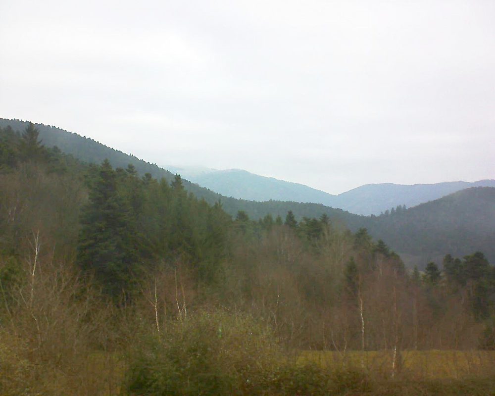 Le petit ballon vu depuis le Domaine Langmatt à Murbach le 13.01.2018 à 11:00 Le petit ballon (Alsace, Vosges) le 13.01.2018 à 11:00