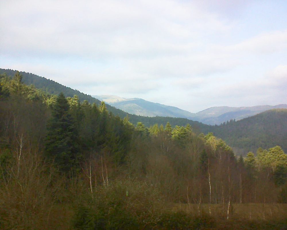 Le petit ballon vu depuis le Domaine Langmatt à Murbach le 13.01.2018 à 14:00 Le petit ballon (Alsace, Vosges) le 13.01.2018 à 14:00