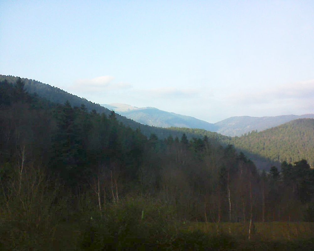 Le petit ballon vu depuis le Domaine Langmatt à Murbach le 13.01.2018 à 15:15 Le petit ballon (Alsace, Vosges) le 13.01.2018 à 15:15