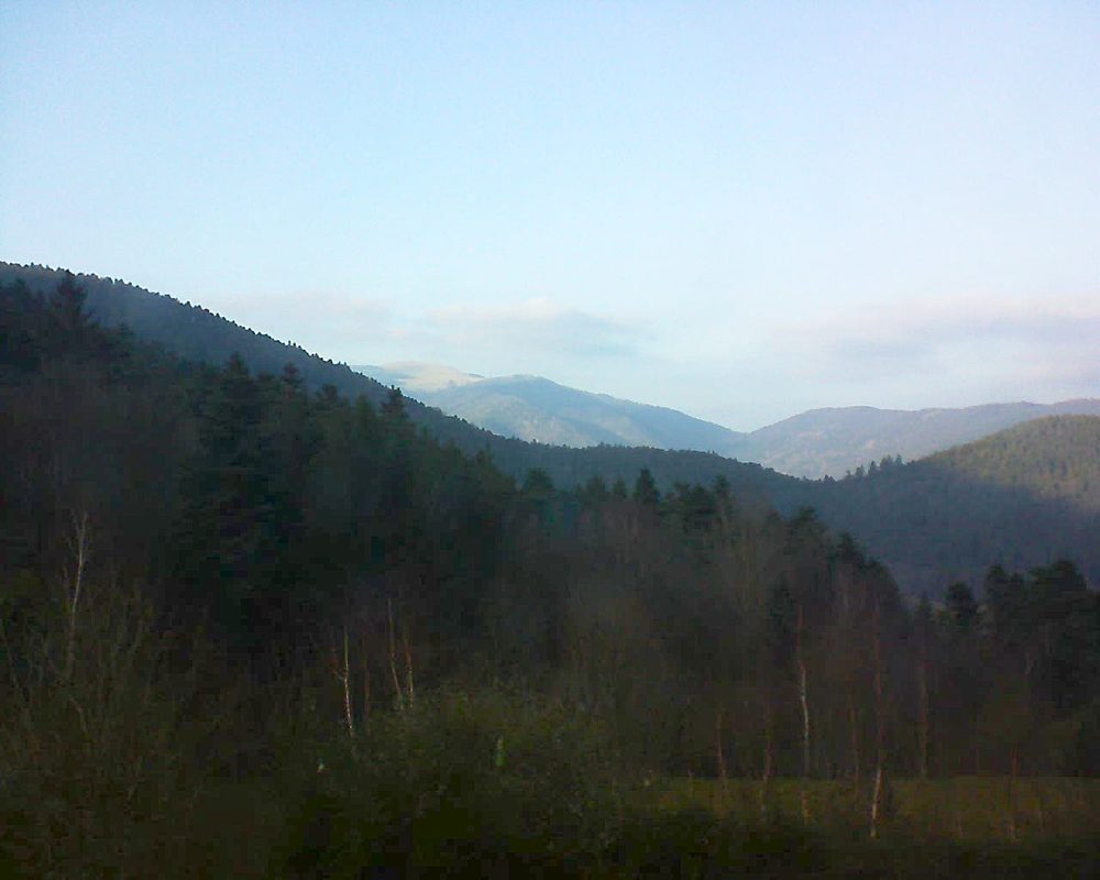 Le petit ballon vu depuis le Domaine Langmatt à Murbach le 13.01.2018 à 15:30 Le petit ballon (Alsace, Vosges) le 13.01.2018 à 15:30