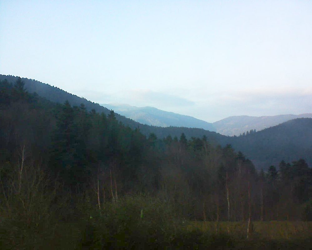 Le petit ballon vu depuis le Domaine Langmatt à Murbach le 13.01.2018 à 16:00 Le petit ballon (Alsace, Vosges) le 13.01.2018 à 16:00