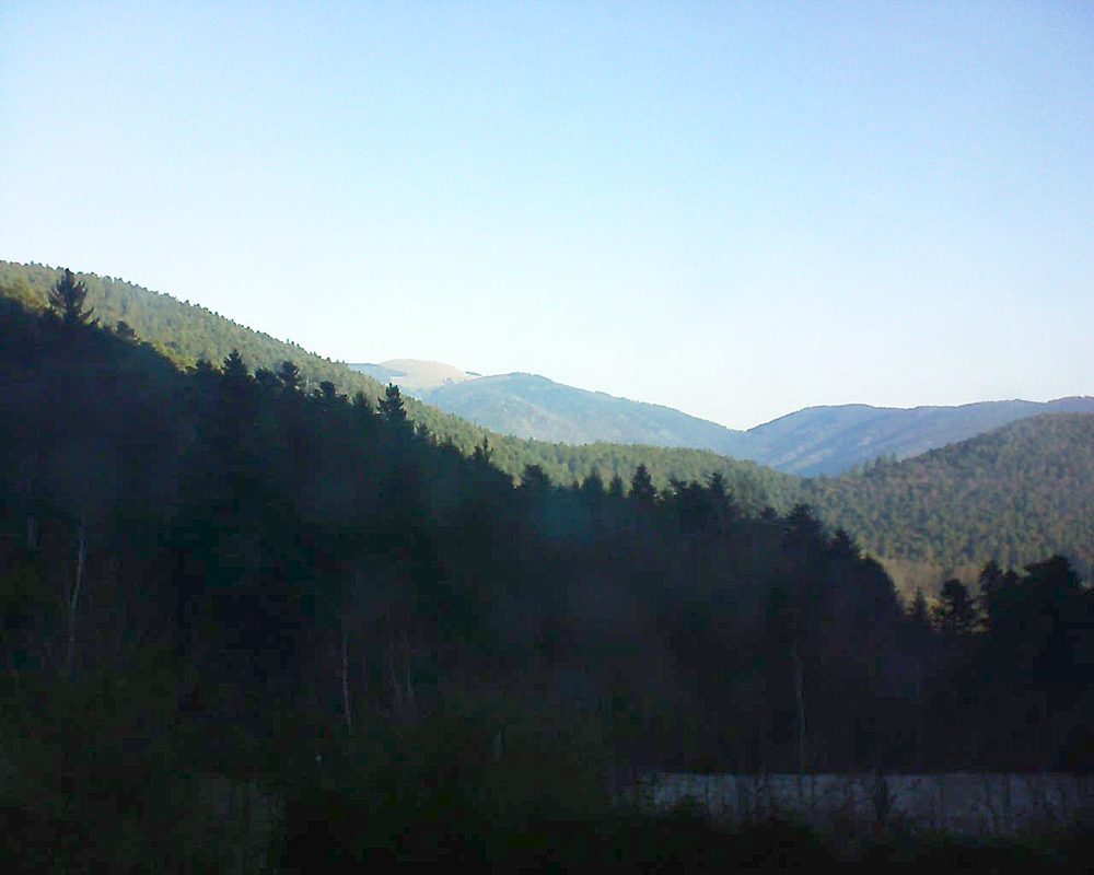 Le petit ballon vu depuis le Domaine Langmatt à Murbach le 14.01.2018 à 10:00 Le petit ballon (Alsace, Vosges) le 14.01.2018 à 10:00