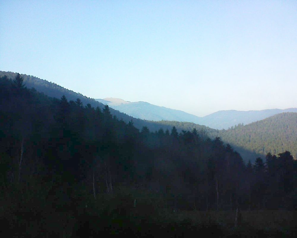 Le petit ballon vu depuis le Domaine Langmatt à Murbach le 14.01.2018 à 15:15 Le petit ballon (Alsace, Vosges) le 14.01.2018 à 15:15