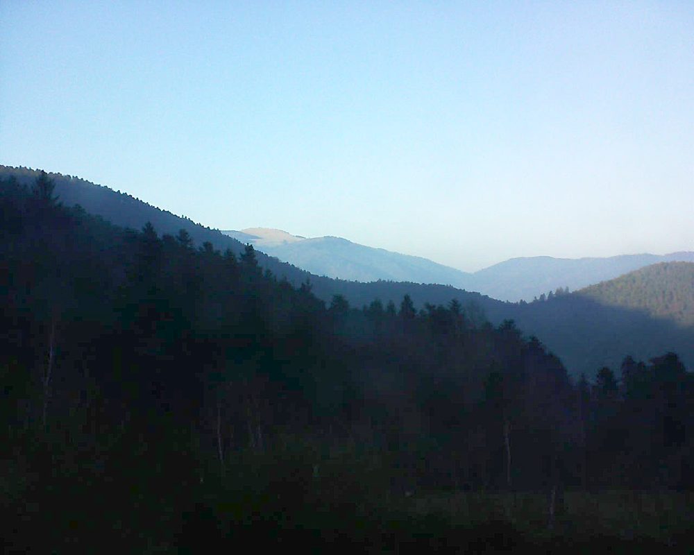Le petit ballon vu depuis le Domaine Langmatt à Murbach le 14.01.2018 à 15:30 Le petit ballon (Alsace, Vosges) le 14.01.2018 à 15:30