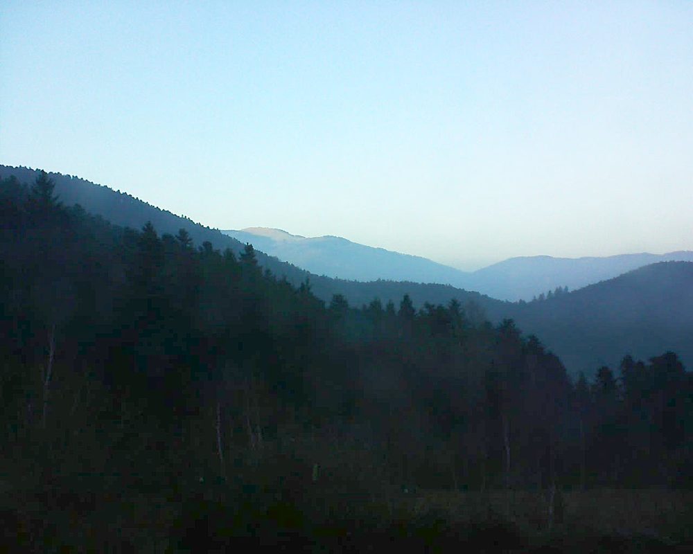 Le petit ballon vu depuis le Domaine Langmatt à Murbach le 14.01.2018 à 16:30 Le petit ballon (Alsace, Vosges) le 14.01.2018 à 16:30
