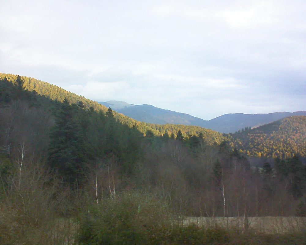 Le petit ballon vu depuis le Domaine Langmatt à Murbach le 15.01.2018 à 08:45 Le petit ballon (Alsace, Vosges) le 15.01.2018 à 08:45