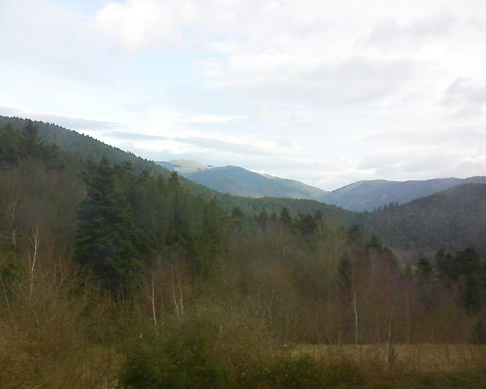 Le petit ballon vu depuis le Domaine Langmatt à Murbach le 15.01.2018 à 09:45 Le petit ballon (Alsace, Vosges) le 15.01.2018 à 09:45