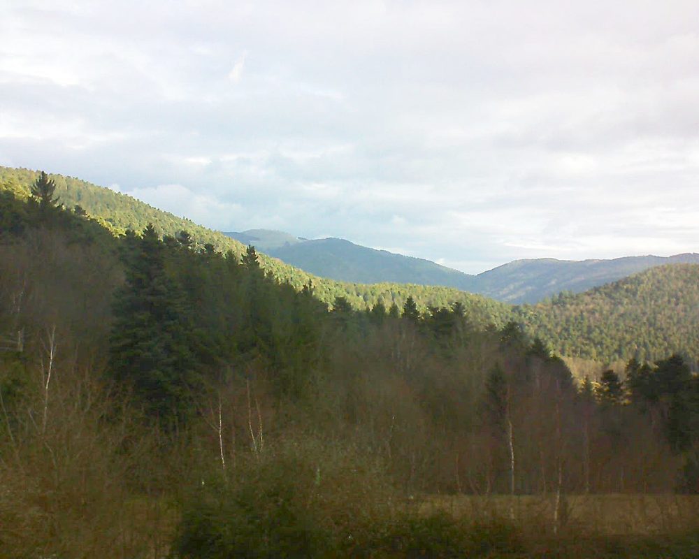 Le petit ballon vu depuis le Domaine Langmatt à Murbach le 15.01.2018 à 10:00 Le petit ballon (Alsace, Vosges) le 15.01.2018 à 10:00