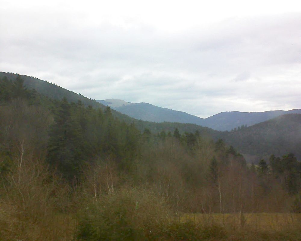 Le petit ballon vu depuis le Domaine Langmatt à Murbach le 15.01.2018 à 12:30 Le petit ballon (Alsace, Vosges) le 15.01.2018 à 12:30