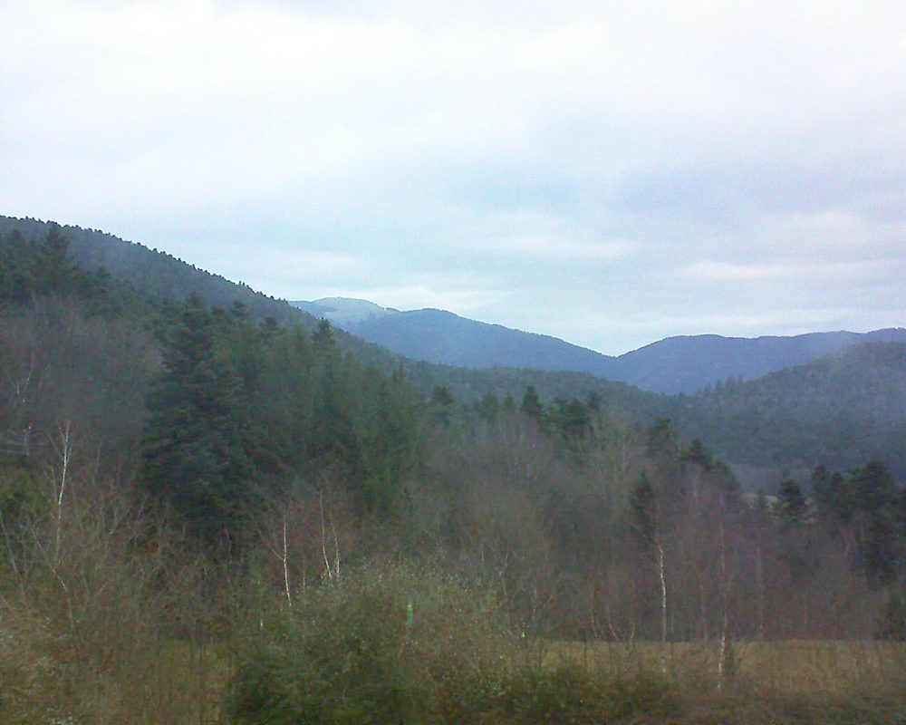 Le petit ballon vu depuis le Domaine Langmatt à Murbach le 15.01.2018 à 16:45 Le petit ballon (Alsace, Vosges) le 15.01.2018 à 16:45