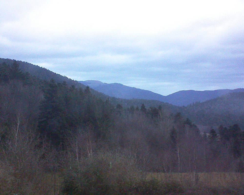 Le petit ballon vu depuis le Domaine Langmatt à Murbach le 15.01.2018 à 17:00 Le petit ballon (Alsace, Vosges) le 15.01.2018 à 17:00