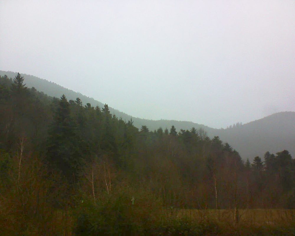 Le petit ballon vu depuis le Domaine Langmatt à Murbach le 16.01.2018 à 09:00 Le petit ballon (Alsace, Vosges) le 16.01.2018 à 09:00