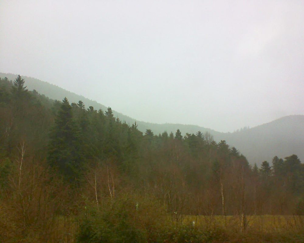 Le petit ballon vu depuis le Domaine Langmatt à Murbach le 16.01.2018 à 10:15 Le petit ballon (Alsace, Vosges) le 16.01.2018 à 10:15